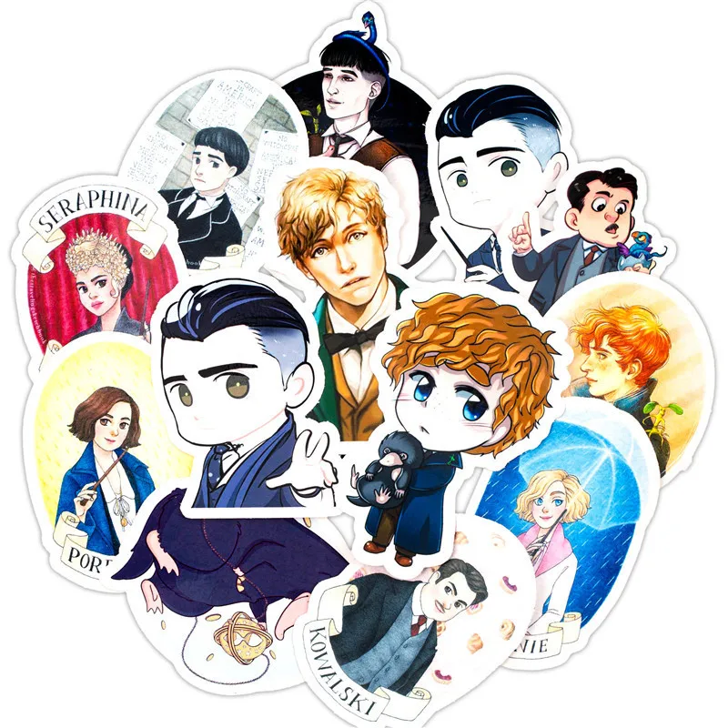 

30 Fantastic Beasts Graffiti Stickers for Bike Motorcycle Phone Laptop Travel Luggage for Guitars PVC Waterproof Car Stickers