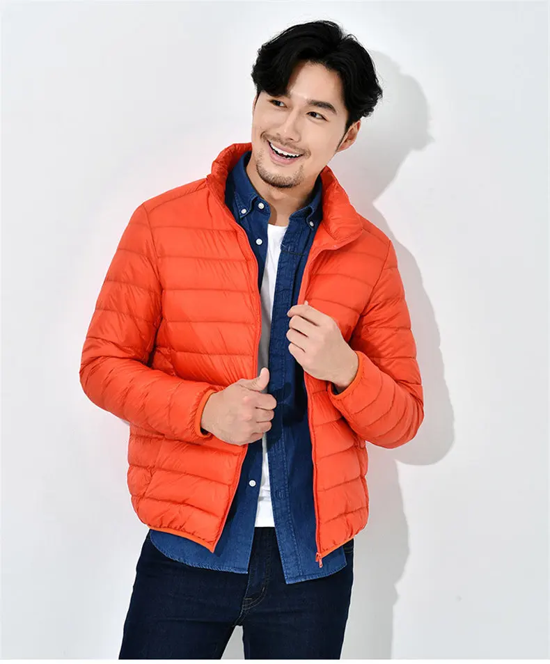9Colors 90% white duck down jacket men winter ultralight thin male parka coat man brand clothing Muls High quality outwear MD701-06