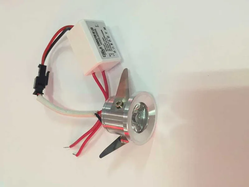 

DHL 50pcs/lot Mini led cabinet light 1W/3W mini led downlight AC85-265V Mini led lamp white or Warm white RoHS CE