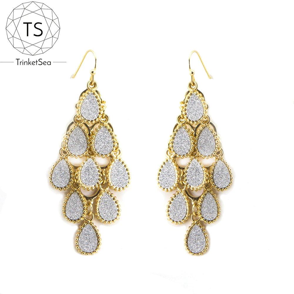 TrinketSea Women Charm Drop Earring Drop Big Dangle Earrings Ear