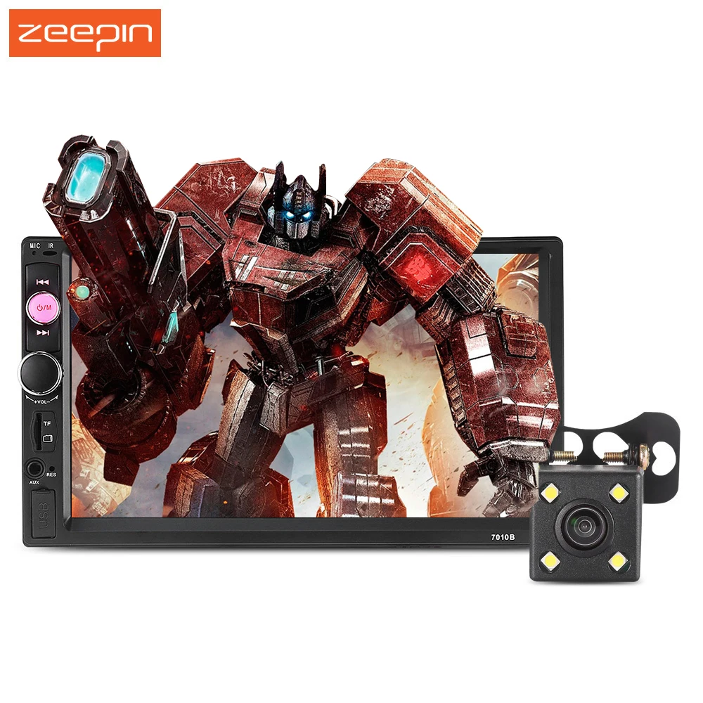 

Zeepin 7010B 7 inch Car MP5 Player Bluetooth V2.0 Audio Stereo TFT Screen AUX FM Auto Radio Support Backup Camera Remote Control