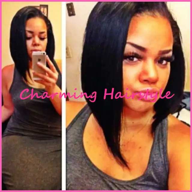Hot Sale Black Short Female Haircut African American Wigs