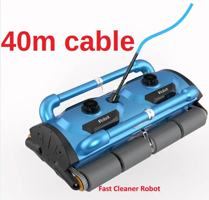 40m cable Автоматический робот-пылесос для скалолазания на стену, плавательное оборудование для чистки бассейна, Роботизированный робот для большого бассейна 1000-1500M2 - Цвет: 40m cable