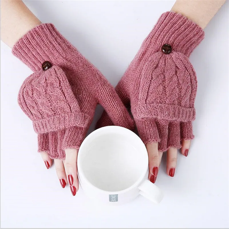 Buy New 2017 Winter Women Gloves Warm Wool Mittens