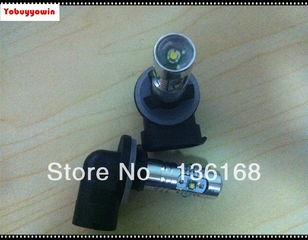 

2Pcs Xenon HID White 25W High Power 5 xCree XP-E Chips 881 H27 PGJ13 LED Fog Light Driving DRL Bulbs