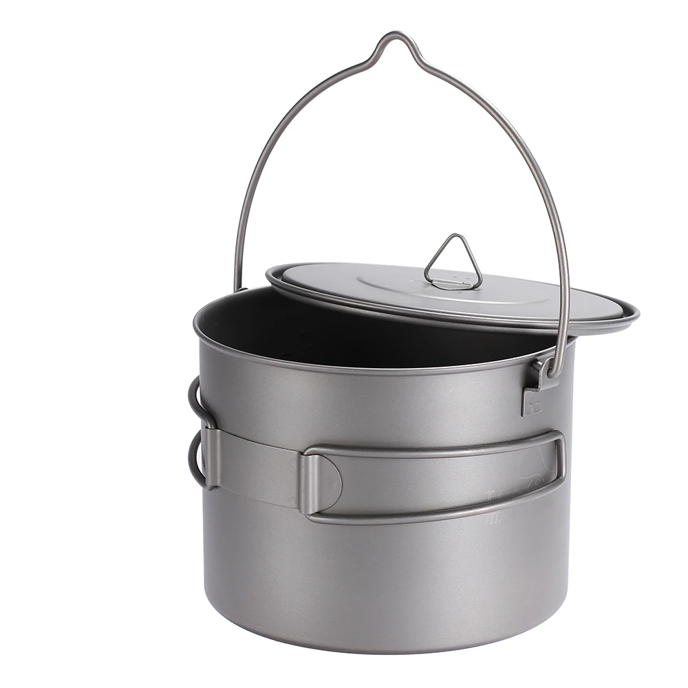 Conjunto de Panelas Titânio com Alça Utensílios de Mesa ao ar Toaks Titanium Frigideira Dobrável Livre Panela Acampamento Pot 3 Cheap Louça para ar livre