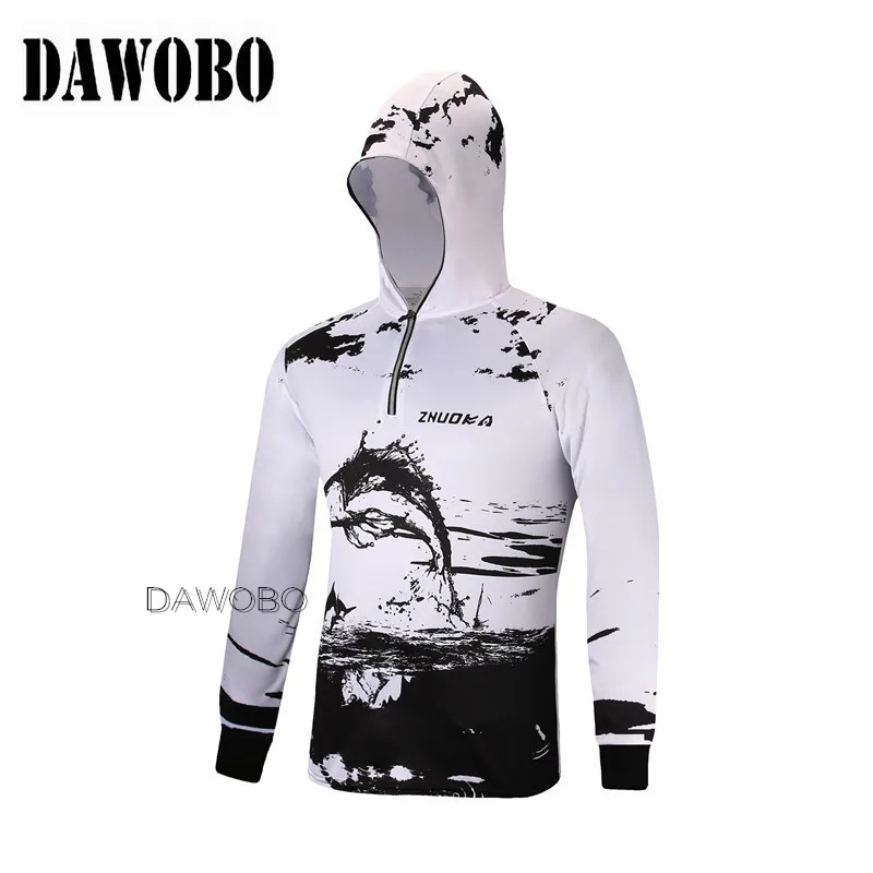 Chegada ao ar Livre dos Homens Roupas de Pesca Longa com Capuz Camisas de Pesca dos Homens 40 + Anti Nova Respirável Secagem Rápida Anti uv Mesquitas Manga