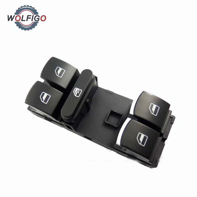 Wolfigo хром Мастер переключатель окна 10PIN 5ND959857 для VW GOLF Jetta GTI MK5 MK6 PASSAT 3C B6