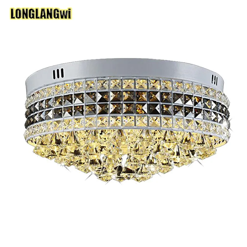 

Modern 3W*3 D60*H30CM LED K9 Crystal Round Ceiling Lamp for Bedroom Balcony Restaurant Corridor Chandelier Lighting Fixtures