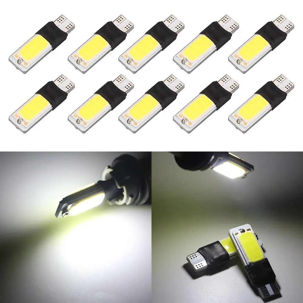 

20 шт. СВЕТОДИОДНЫЕ Лампы Canbus T10 W5W SMD Luz Blanca 6000K COB 6W Coche Lote