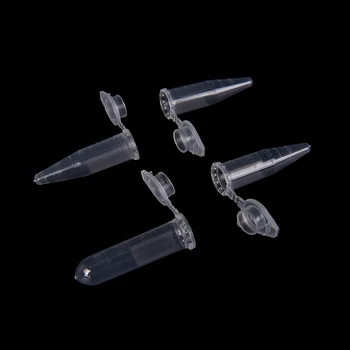 

50 PCS 1.5ml Lab Clear Micro Plastic Test Tube Centrifuge Vial Snap Cap Container for Laboratory Sample Specimen Lab Supplies