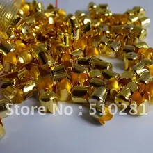 Оптом 2000 шт 6,5 мм позолоченные украшения из бисера делая Обжимные бусины наконечник для шнура Оконцовка шнура Торцевая крышка