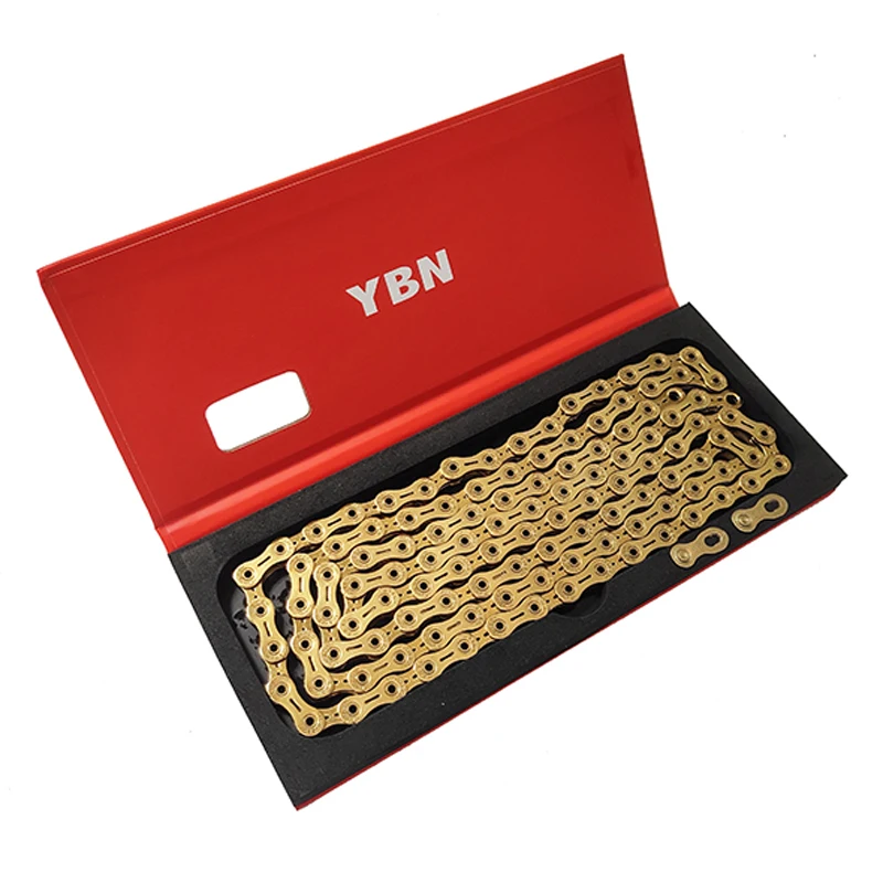 YBN Bicycle Chain 11 Speed Gear Mountain bike road hybrid Cycle 116 link made in taiwan for shimano sram campagnolo YBN Bicycle Chain 11 Speed Gear Mountain bike road hybrid Cycle 116 link made in taiwan for shimano sram campagnolo