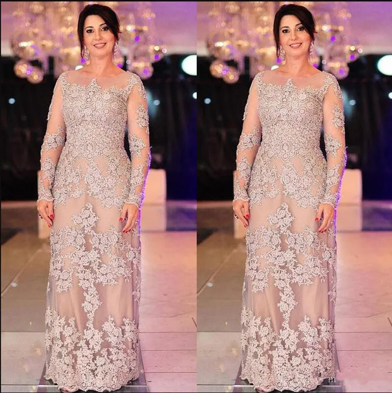 Elegant Plus Size Mother Of The Bride Dresses Long Sleeves Lace Appliques Zipper Back Formal Wedding Guest Custom Made | Свадьбы и