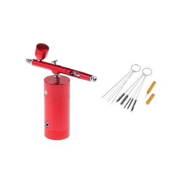 

Multi-Purpose Airbrush Compressor Airbrushing System Kit 0.3mm Gravity Feed Dual-Action Airbrush Airbrush Cleaning Tools Set