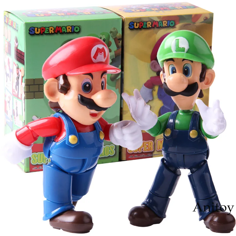 Super Mario Bros Action Figure Mario Luigi PVC Collectible Model Toy