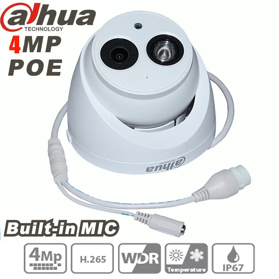 Dahua 4MP IP Camera h 265 PoE Built in mic IPC HDW4431C A IR security cctv