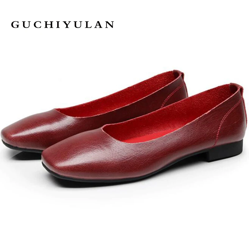 

spring summer Women Ballet Flats Simple Fashion Casual Work Pregnant Large Size 43 Driving Soft Sole loafers ladies slip on shoe