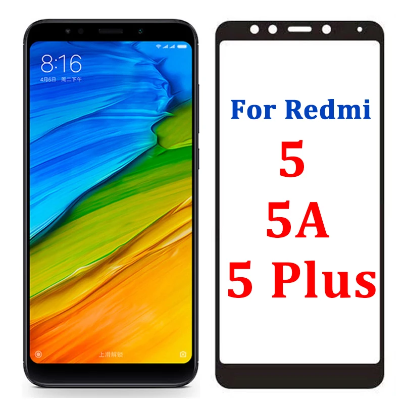 

Full Cover Glass For Xiaomi Redmi 5 5a Plus Screen Protector On Red mi Ksiomi Xiomi 5 A 5plus A5 Tempered Protective Film