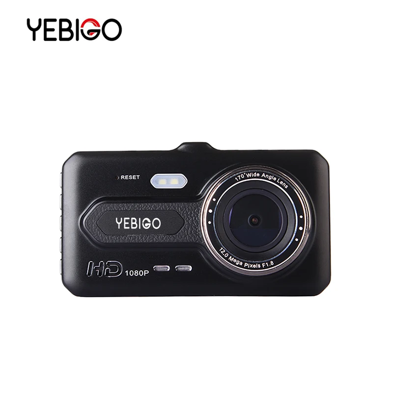 Автомобильный видеорегистратор YEBIGO с двумя объективами Full HD 1080P 4 дюйма камера
