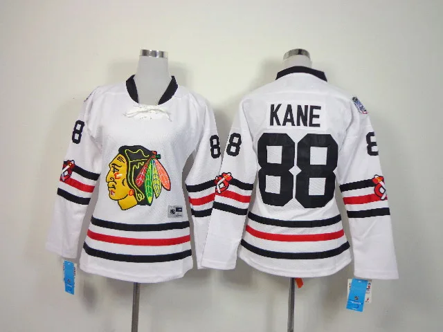 Best Seller Low Price 2015 Winter Classic Chicago Blackhawks Womens Jerseys #88 Patrick Kane White Ice Hockey Jersey Accept Mi | Спорт и