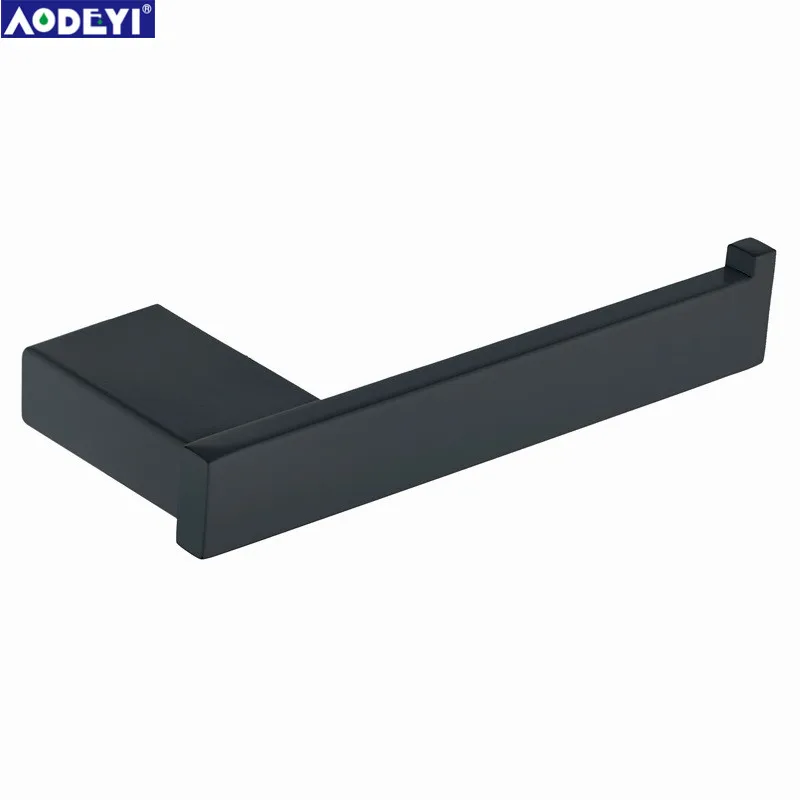 الحمام الأجهزة مجموعة 304 الفولاذ المقاوم للصدأ الأسود هوك ملابس فرشاة الأسنان حامل ورقة حامل منشفة بار اكسسوارات الحمام