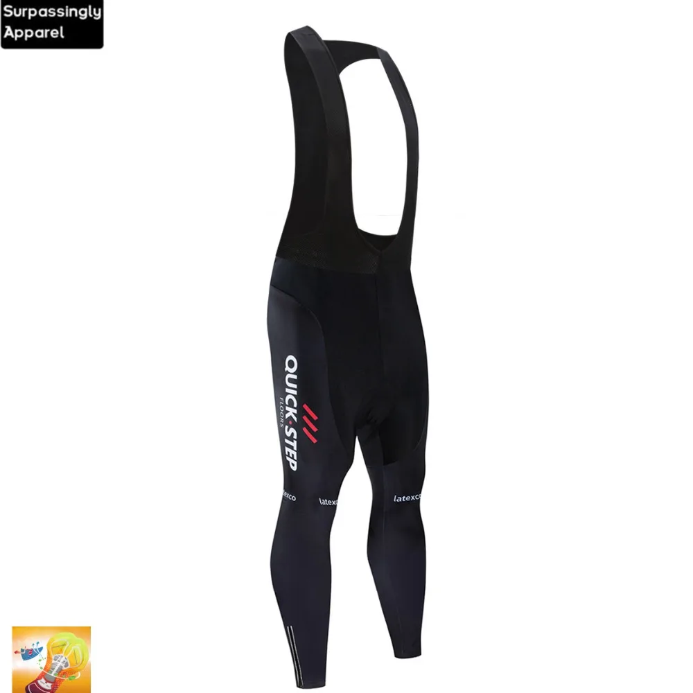 

2019 UCI Team Quick Step Long Cycling BIB Pants 16D Gel Pad Bike Shorts Breathable Pro Cycling Clothing BLACK Maillot Ciclismo