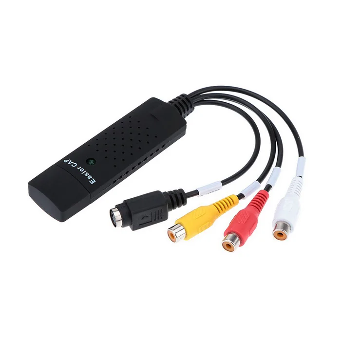 

USB 2.0 Video & Audio Capture Card with Composite RCA Input & USB Cable for TV/DVD/VHS
