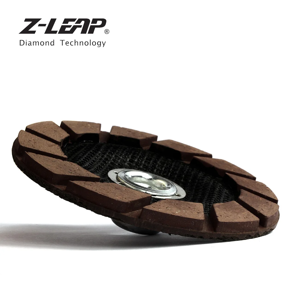 Z-LEAP 5" 1PC Diamond Dry Grinding Wheel Ceramic Bond Cup Edge Polishing Disc Concrete Epoxy Floor Abrasive Tool With 5/8-11 M14
