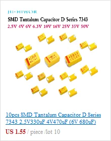 10 шт. SMB тантала конденсатор серии B 3528 (4 В 220 мкФ) 6,3 В (47 мкФ 100 мкФ) 16 В (4,7 мкФ 47 мкФ) 25 В (4,7 мкФ 10 мкФ) (35 В 1 мкФ) (50 В 1 мкФ)