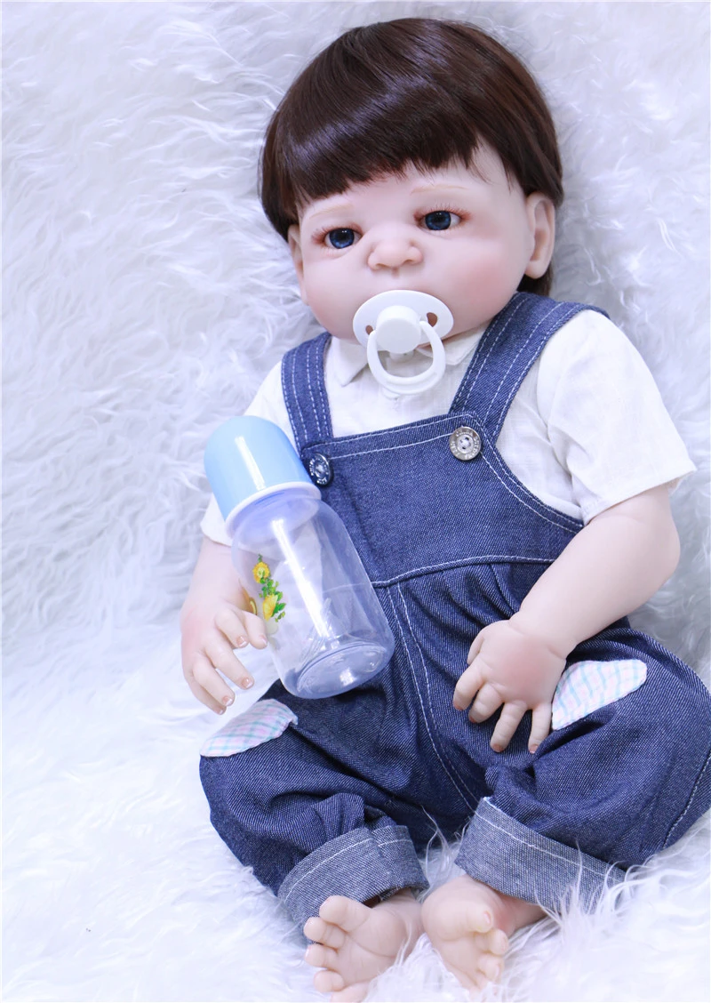 silicone baby boy black