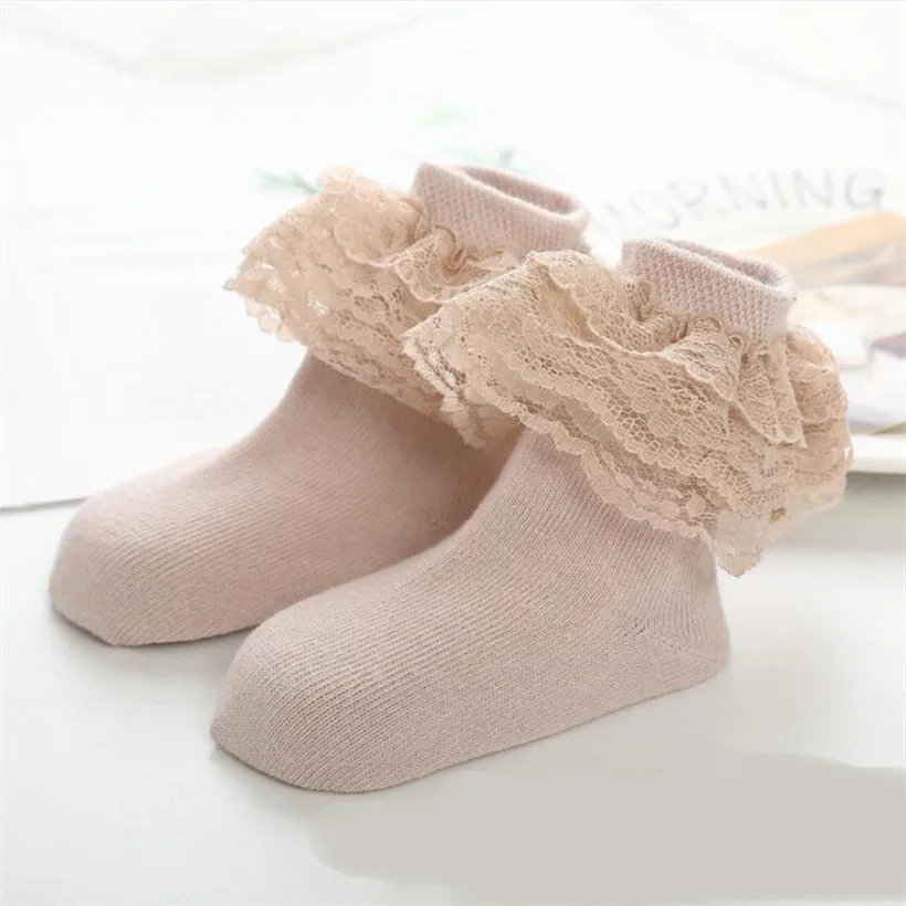 Милые короткие носки с оборками для малышей от 0 до 6 лет очаровательные гетры с кружевными оборками и бантом для девочек, праздничная одежда принцессы для дня рождения - Цвет: pink03