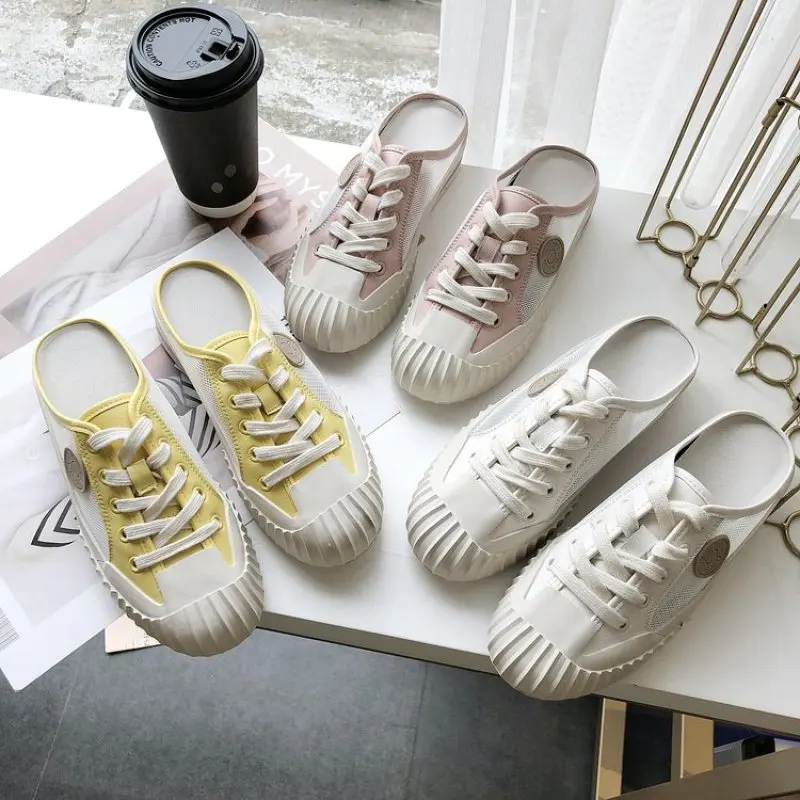 

Women Slipper 2019 Summer Fashion White Sandals Slip On Outsides Ladies Slides Sports Flat Slippers Female Mules Shoes