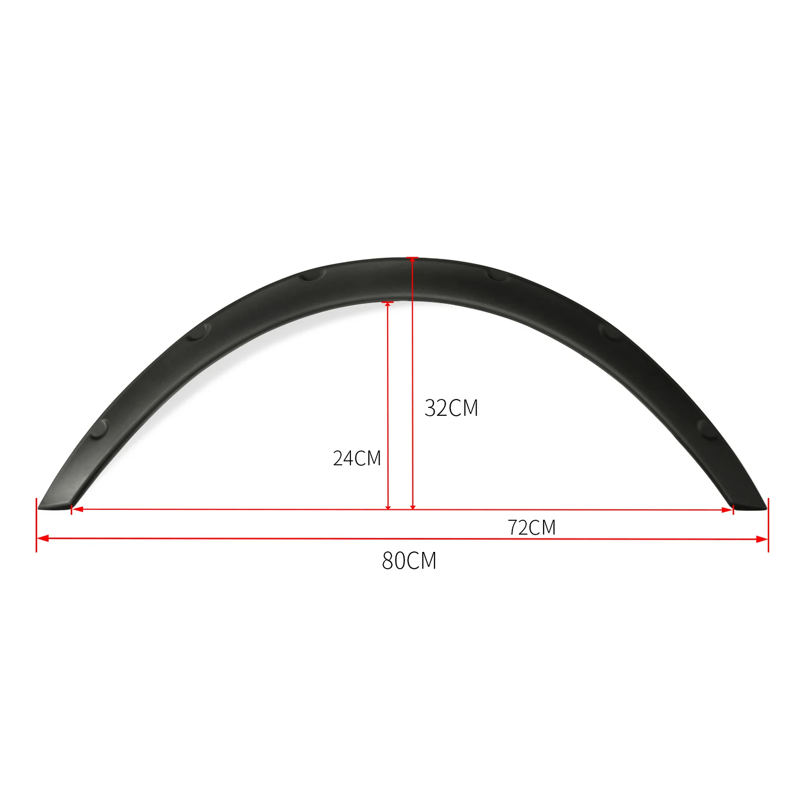 4pcs/set Car SUV Body Flexible Fender Flare Wheel Eyebrow Protector Durable Kit