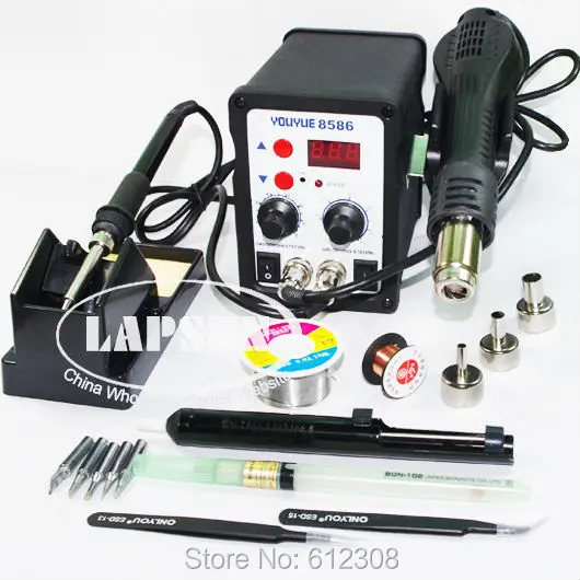 110 В 240 YOUYUE 220 2 в 1 SMD электрическая паяльная станция тепловая пушка + Наконечники