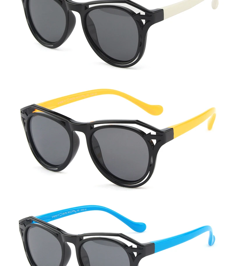 Psacss Новые Классические Pilot, Поляризационные детские солнцезащитные очки Мальчики Девочки Детская Винтаж силиконовая рамка солнцезащитные очки UV400 Gafas Infantil