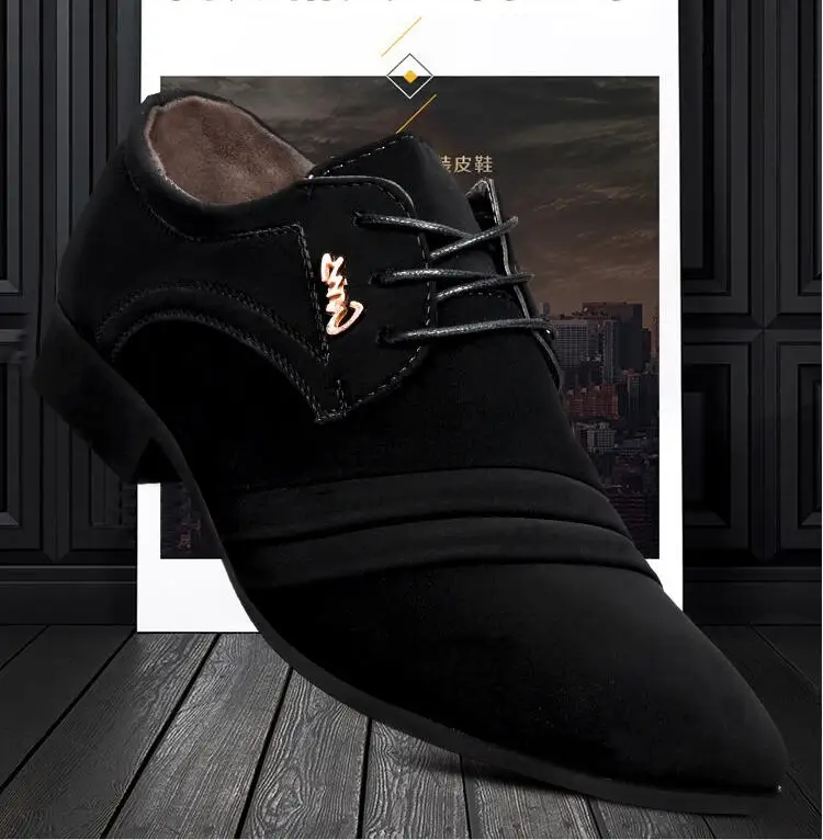Короткие Плюшевые деловые туфли-оксфорды для мужчин дизайнерская обувь S острый носок туфли под платье Формальные человек heren schoenen mocasines hombre