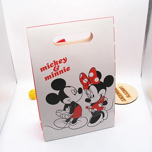 1 шт. 26X17X8 см подарочный пакет Минни Микки для детей подарочная коробка для конфет на день рождения вечерние подарочные коробки