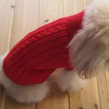 Дешевая теплая зимняя одежда для собак, удобный вязаный свитер для собак, забавная Одежда для собак, зимнее пальто для собаки, 5 размеров