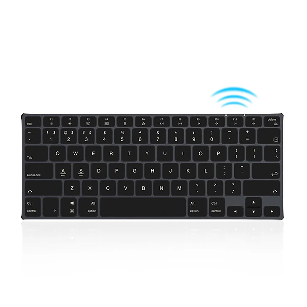 

Ajazz AK3.1 Ultra-thin BT Keyboard 78 Keys Rechargeable Ergonomic Metal Panel Mini Gaming Keyboards For Phone PC Laptop Tablet