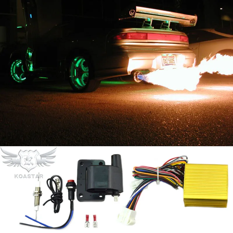 Aircraft Aluminum Exhaust Flame Thrower Kit, Universal for Cars Motors