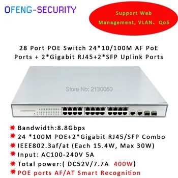 

POE Switch, 24 Ports POE, 2Port 10/100/1000M combo ports