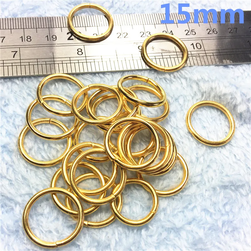 4-15mm gold  Gate D O Ring Openable Keyring Leather Bag Belt Strap Dog Chain Buckle Snap Clasp Clip Trigger Accessories DIY