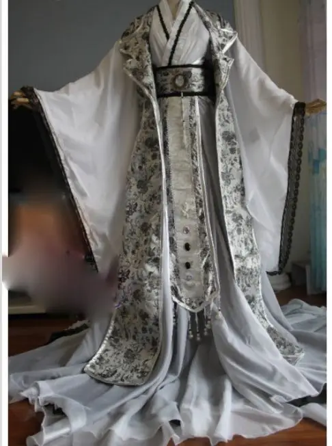 2 вида конструкций Mu Yan шифоновый мужской костюм с длинным хвостом Hanfu