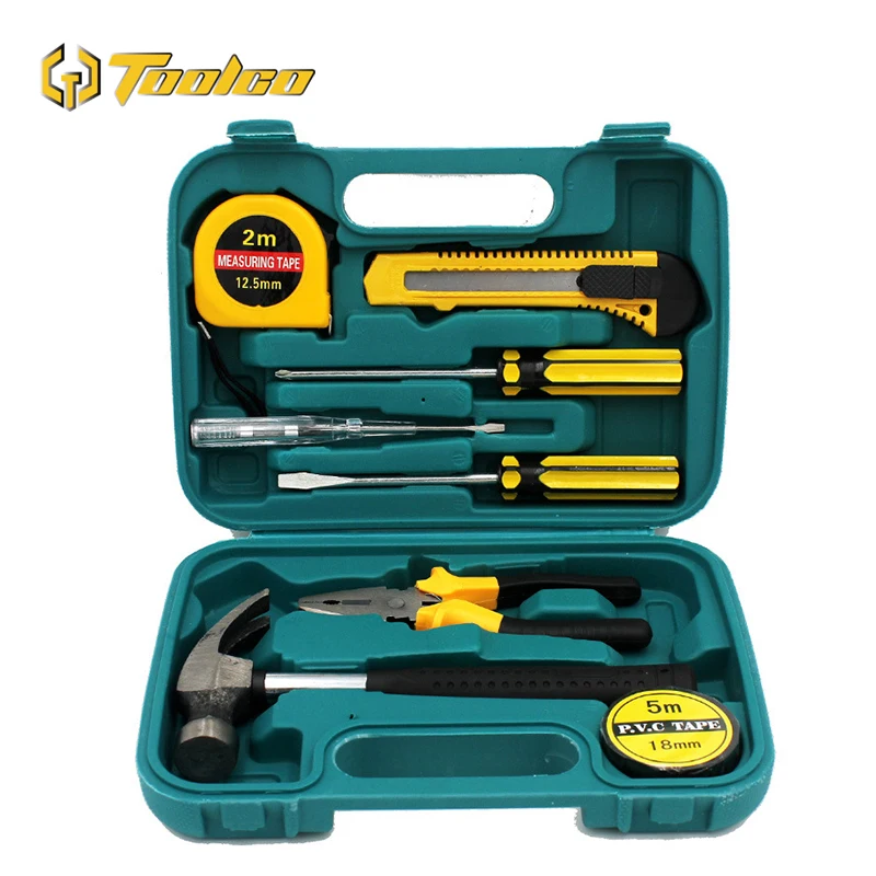 

9Pcs/ set Combination Tool Kit Household Tool Set Home Repair Tool Set Auto Repair Mixed Hand Tool
