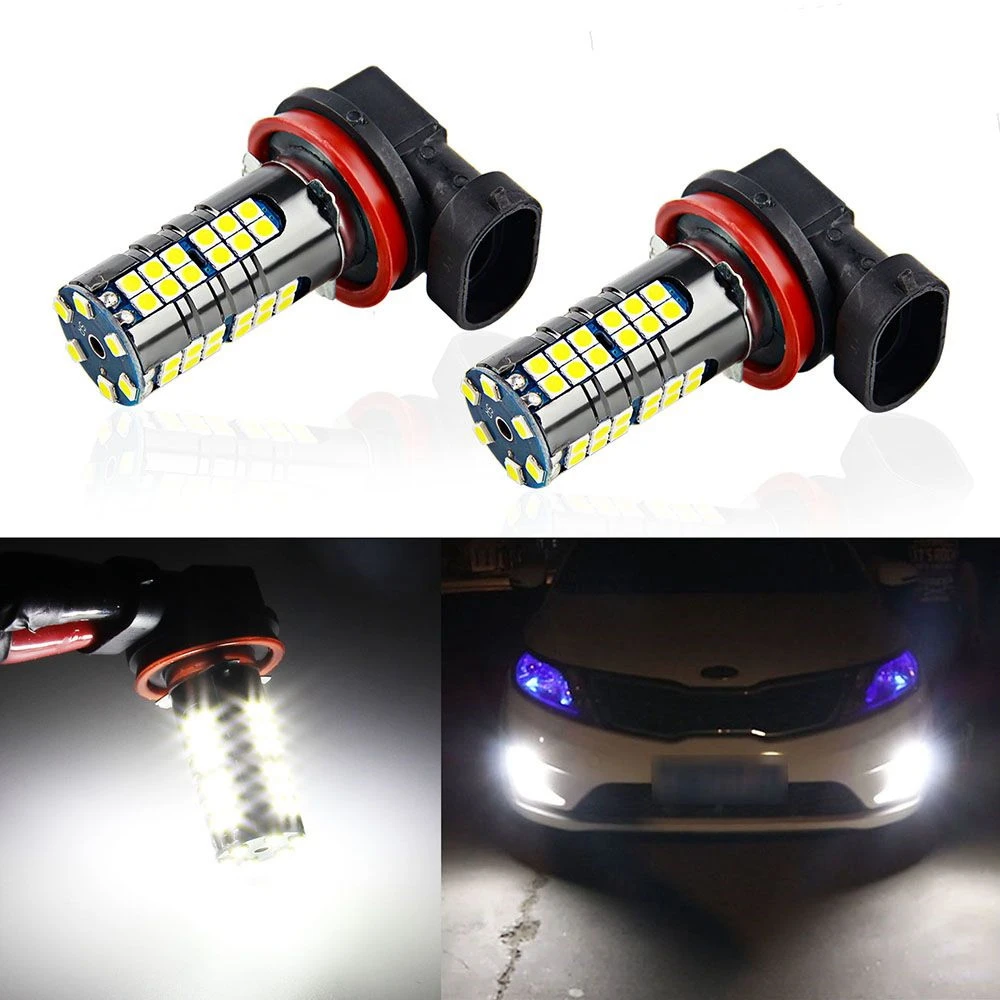 Beste 2 stks H11 Led H8 Lamp HB4 Led HB3 9006 9005 Auto Mistlampen 2000LM 6000 k 12 24 v DRL Dagrijverlichting Voor Auto Lamp Gloeilampen