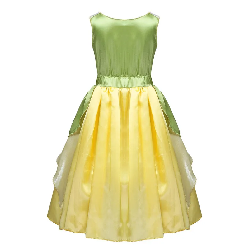 Детские Необычные костюмы для косплея Tiana девочек на Рождество Хэллоуин женское