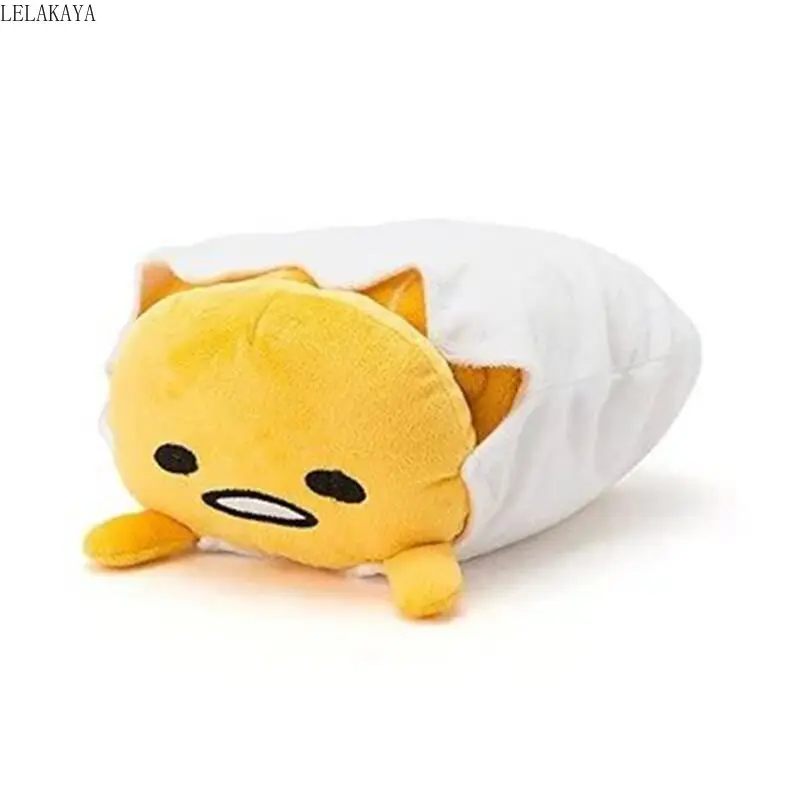 

Lazy Egg Cartoon Plush Animals Soft Stuffed Polyester Gudetama Egg Yolk Creative Winter Office Air Conditioning Blanket Quilt