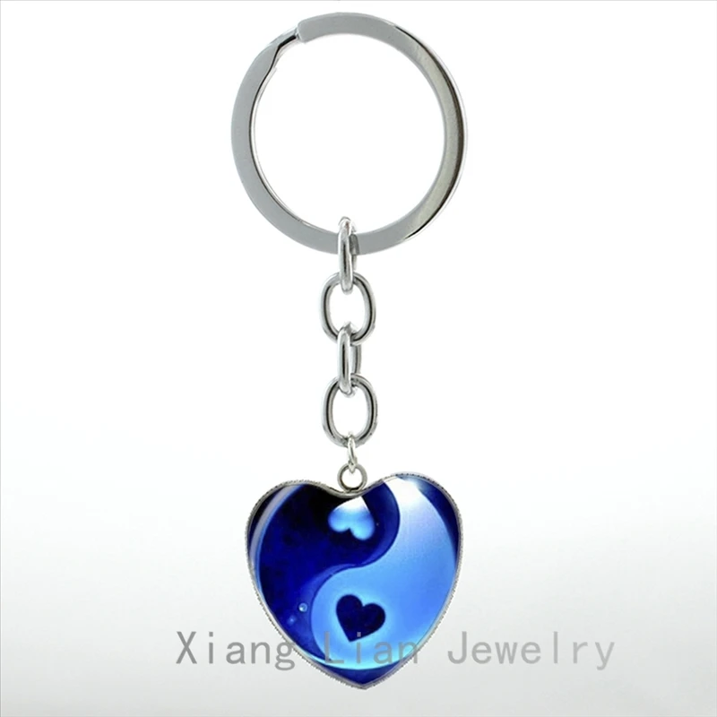 Винтажный Tai Yin Yang harmony брелок класс Китайский Taoist tai ji восемь диаграмм баланс