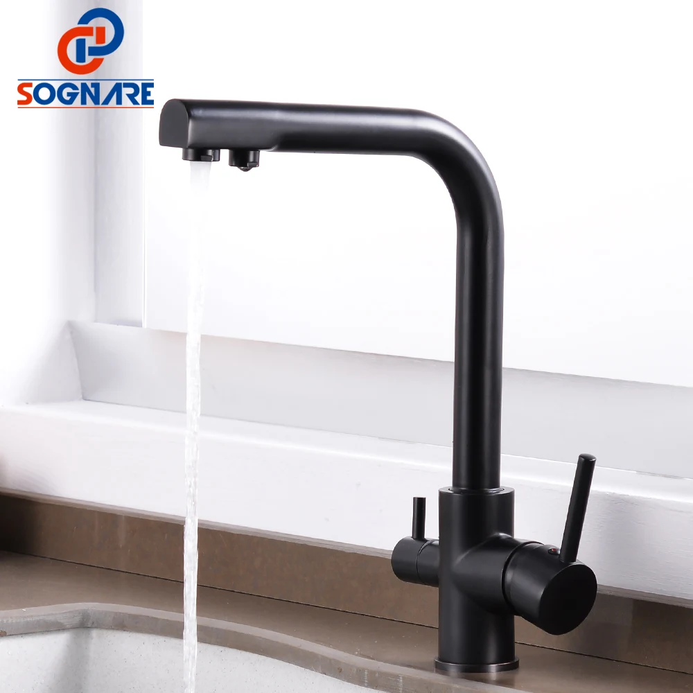  SOGNARE Kitchen Faucet Deck Mounted Water Filter Tap Three Ways Sink Mixer 3 Way Mixer Water Sink F - 32910026309